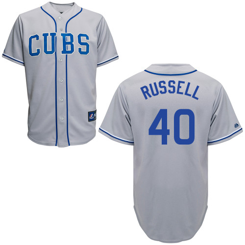 James Russell #40 Youth Baseball Jersey-Chicago Cubs Authentic 2014 Road Gray Cool Base MLB Jersey